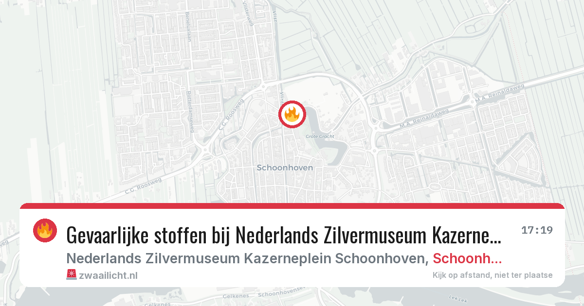 Gevaarlijke stoffen bij Nederlands Zilvermuseum Kazerneplein Schoonhoven in Schoonhoven — 2 apr 2026