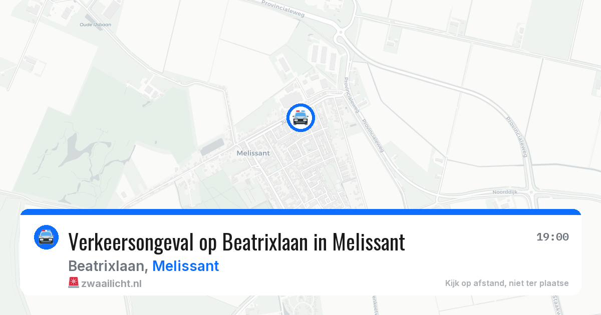 Verkeersongeval op Beatrixlaan in Melissant — 1 aug 2026