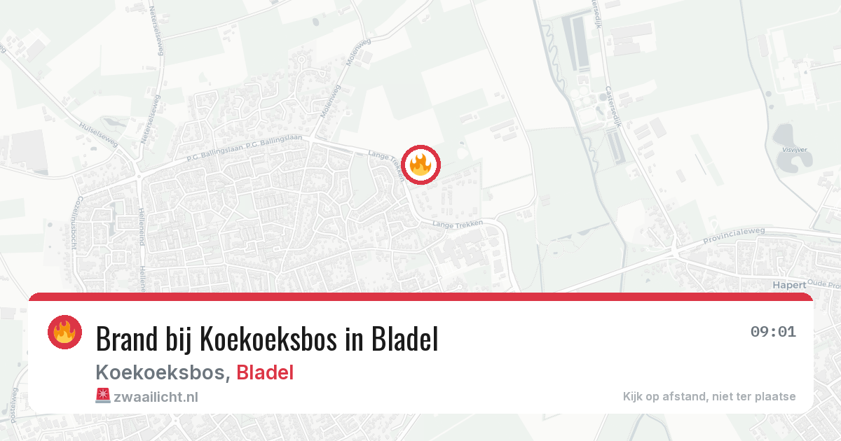 Brand bij Koekoeksbos in Bladel — 28 jun 2026