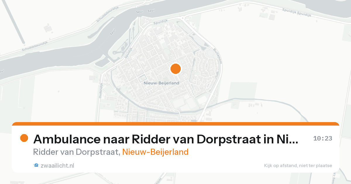 Ambulance naar Ridder van Dorpstraat in Nieuw-Beijerland — 23 aug 2026