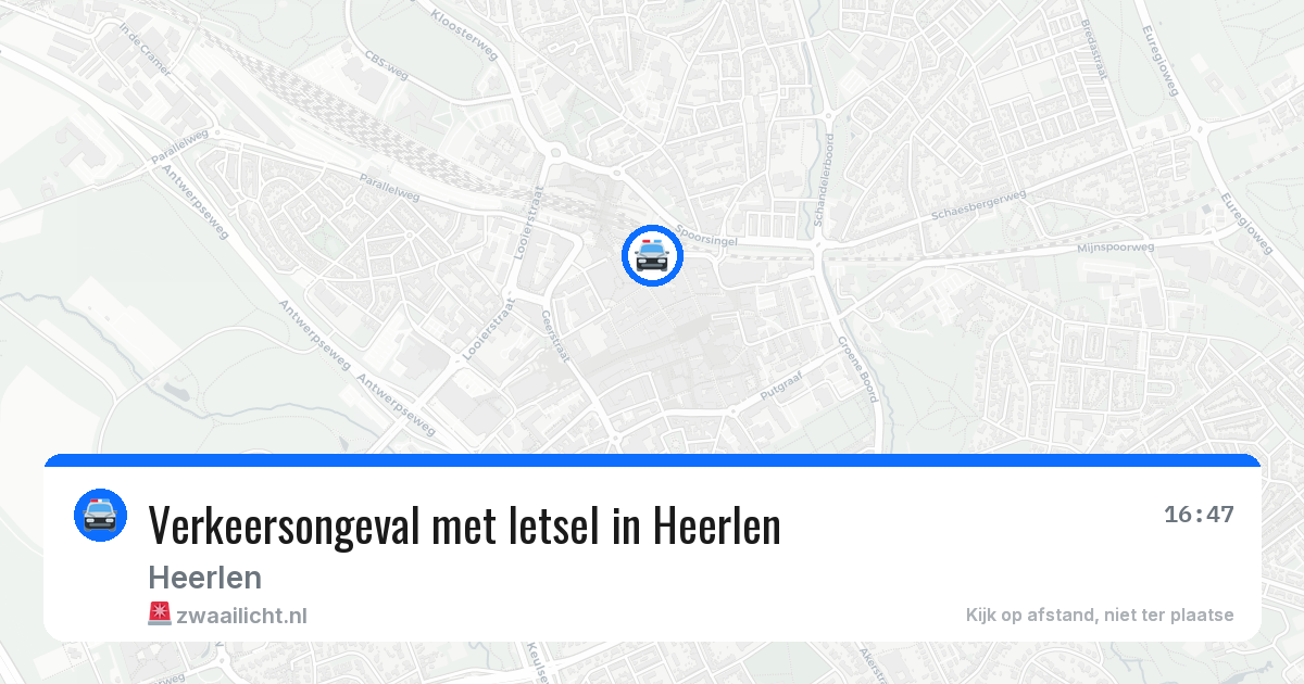 Verkeersongeval met letsel in Heerlen — 29 jun 2026