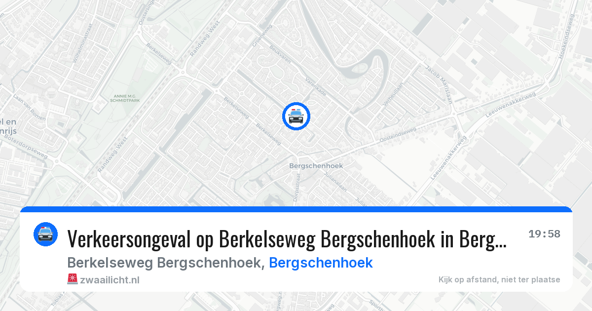 Verkeersongeval op Berkelseweg Bergschenhoek in Bergschenhoek — 28 mei 2026