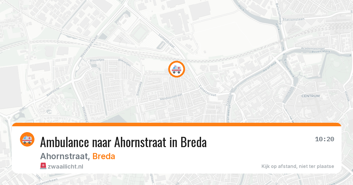 Ambulance naar Ahornstraat in Breda — 23 mei 2026