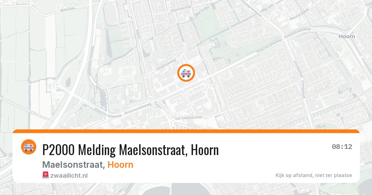 P2000 Melding Maelsonstraat, Hoorn — 11 jun 2026