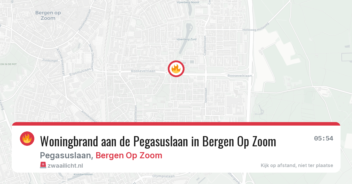Woningbrand aan de Pegasuslaan in Bergen Op Zoom — 1 apr 2026