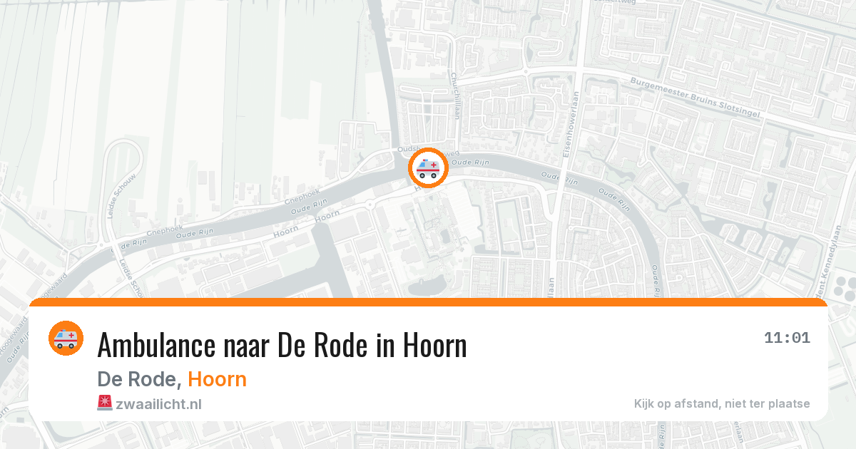 Ambulance naar De Rode in Hoorn — 22 mrt 2026