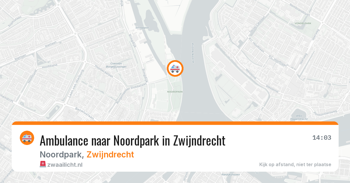 Ambulance naar Noordpark in Zwijndrecht — 9 mei 2026