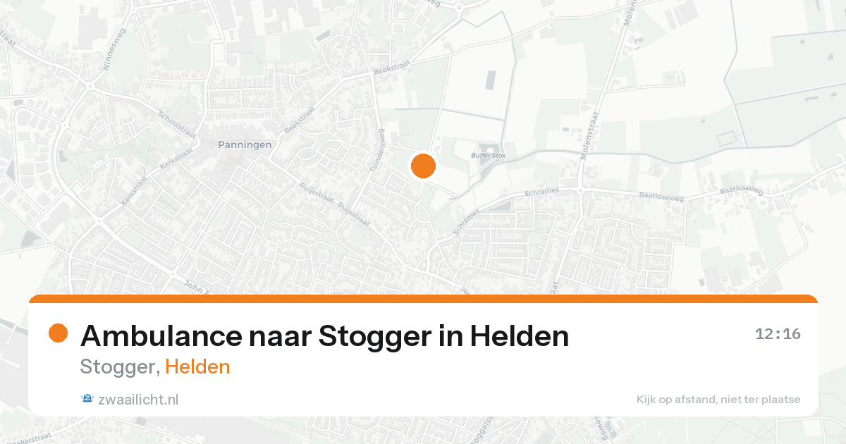 Ambulance naar Stogger in Helden — 22 aug 2026