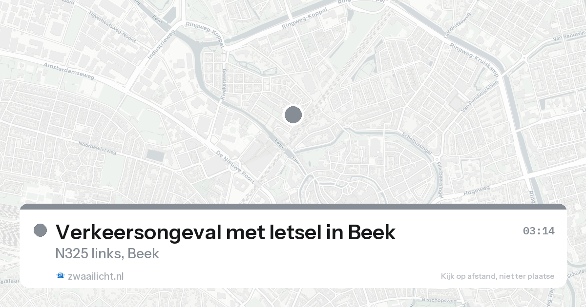 Verkeersongeval met letsel in Beek — 31 jan 2026