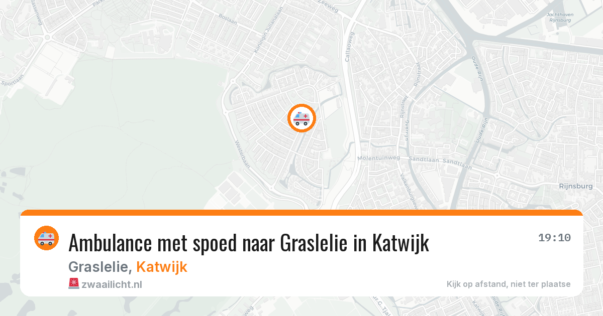 Ambulance met spoed naar Graslelie in Katwijk — 21 mrt 2026