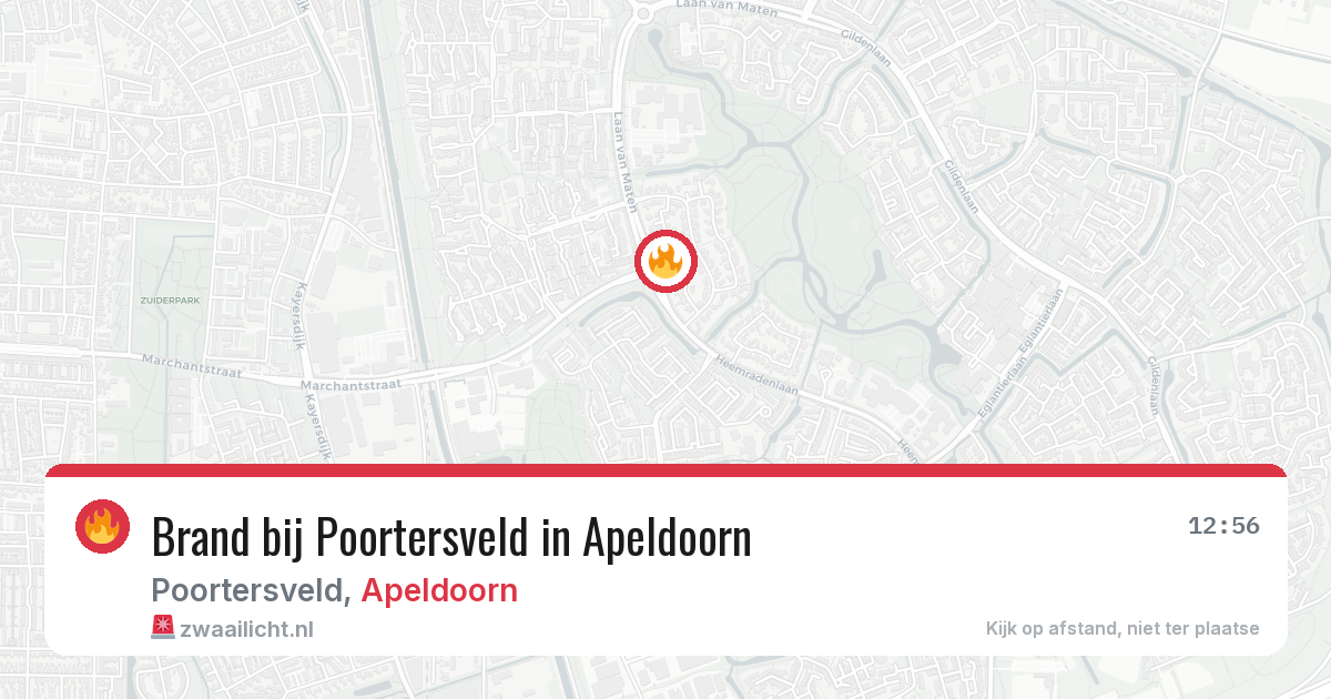 Brand bij Poortersveld in Apeldoorn — 20 mei 2026
