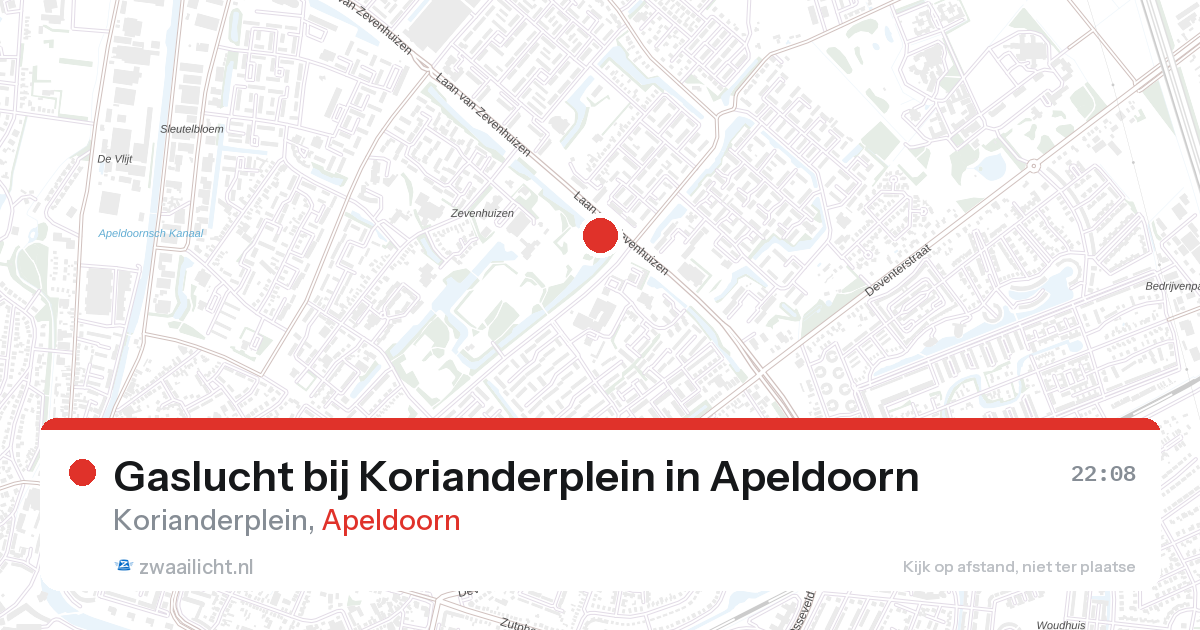 Gaslucht bij Korianderplein in Apeldoorn — 27 aug 2026