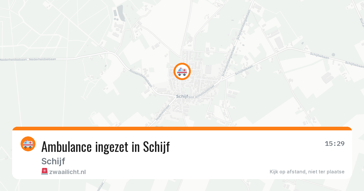 Ambulance ingezet in Schijf — 18 jun 2026