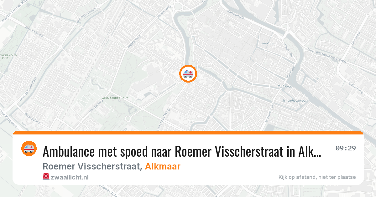 Ambulance met spoed naar Roemer Visscherstraat in Alkmaar — 16 apr 2026