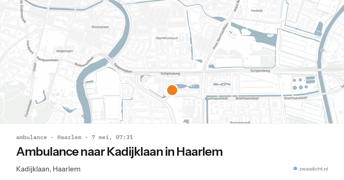 Ambulance naar Kadijklaan in Haarlem — 7 mei 2026