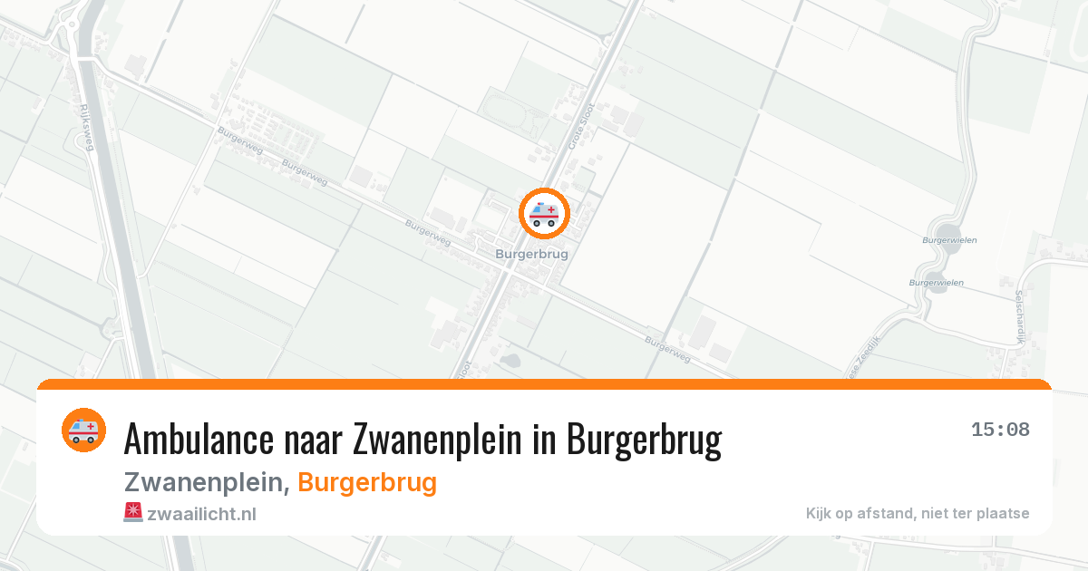 Ambulance naar Zwanenplein in Burgerbrug — 15 jul 2026