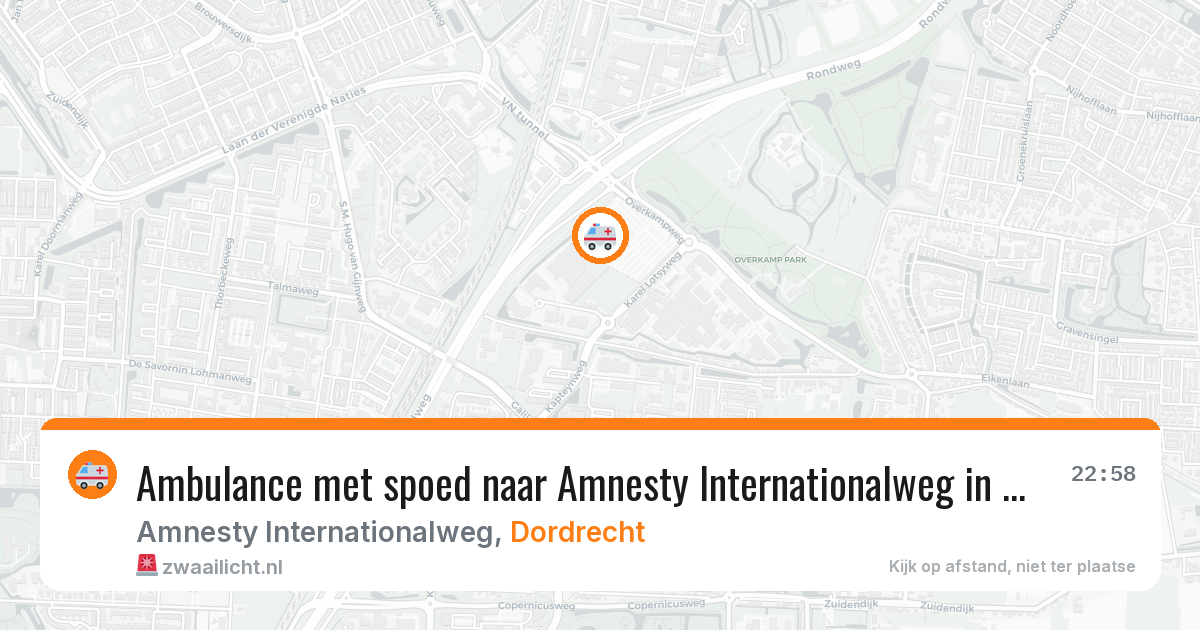 Ambulance met spoed naar Amnesty Internationalweg in Dordrecht — 27 mrt 2026