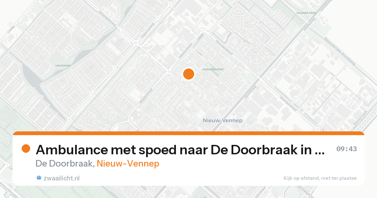 Ambulance met spoed naar De Doorbraak in Nieuw-Vennep — 3 jun 2026