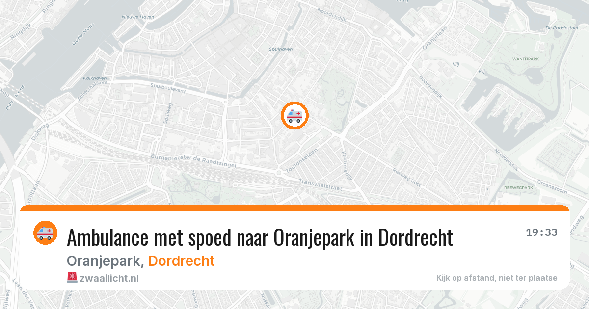 Ambulance met spoed naar Oranjepark in Dordrecht — 24 apr 2026