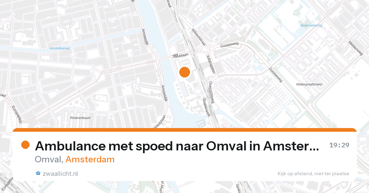 Ambulance met spoed naar Omval in Amsterdam — 26 aug 2026