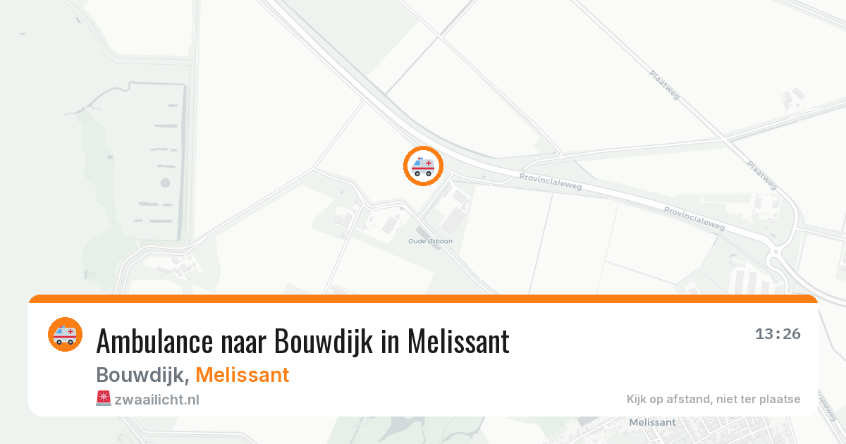 Ambulance naar Bouwdijk in Melissant — 26 mrt 2026