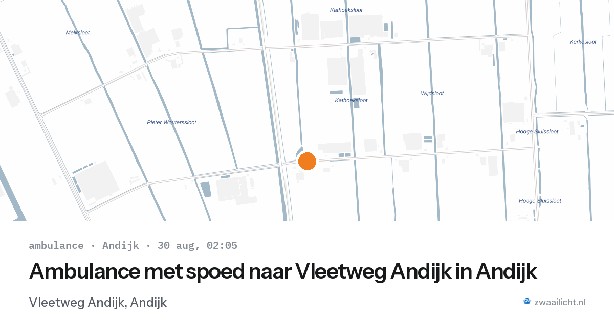 Ambulance met spoed naar Vleetweg Andijk in Andijk — 30 aug 2026