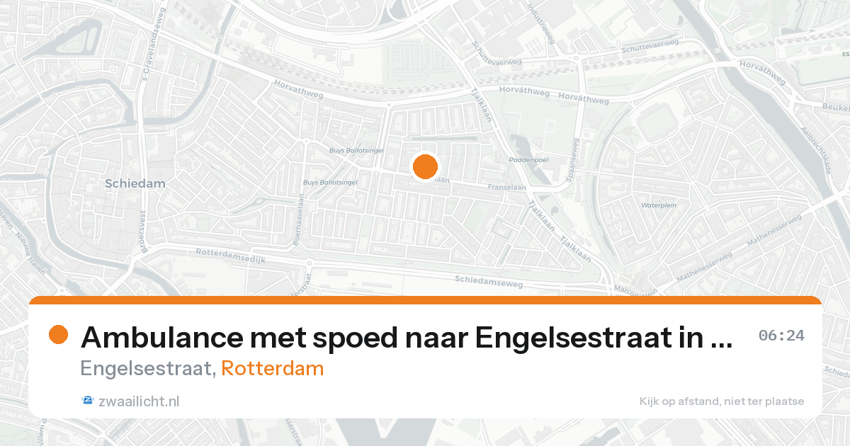 Ambulance met spoed naar Engelsestraat in Rotterdam — 20 aug 2026