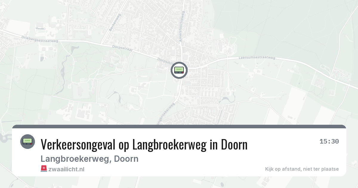 Verkeersongeval op Langbroekerweg in Doorn — 1 feb 2026