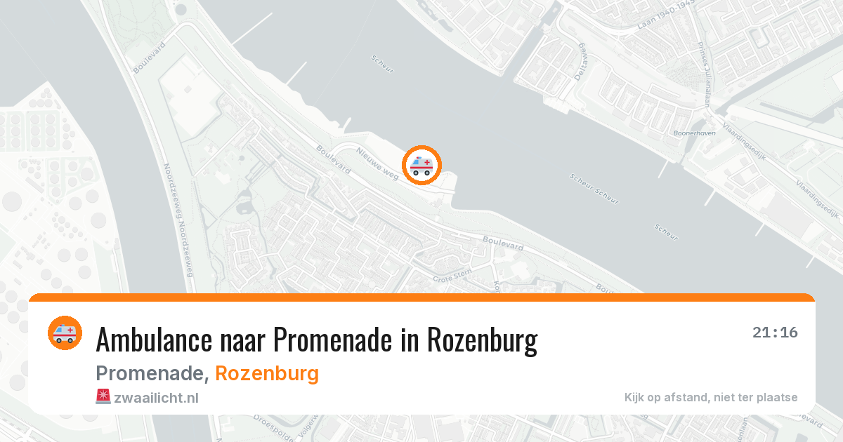Ambulance naar Promenade in Rozenburg — 17 mei 2026