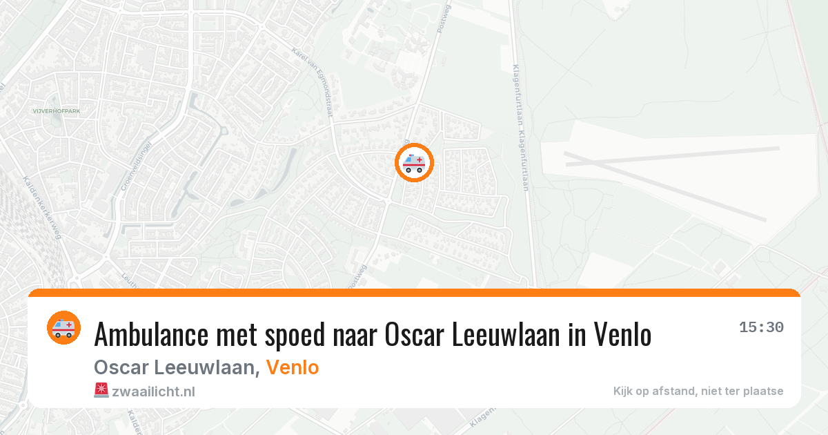 Ambulance met spoed naar Oscar Leeuwlaan in Venlo — 21 jun 2026