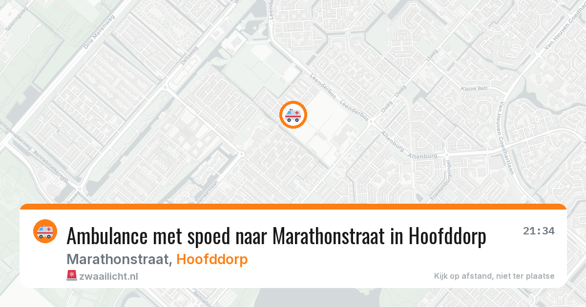 Ambulance met spoed naar Marathonstraat in Hoofddorp — 10 jul 2026