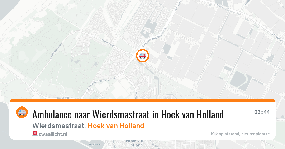Ambulance naar Wierdsmastraat in Hoek van Holland — 30 mrt 2026