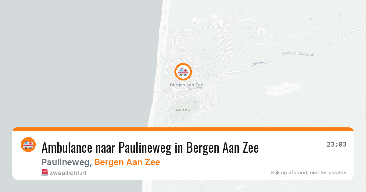 Ambulance naar Paulineweg in Bergen Aan Zee — 10 apr 2026