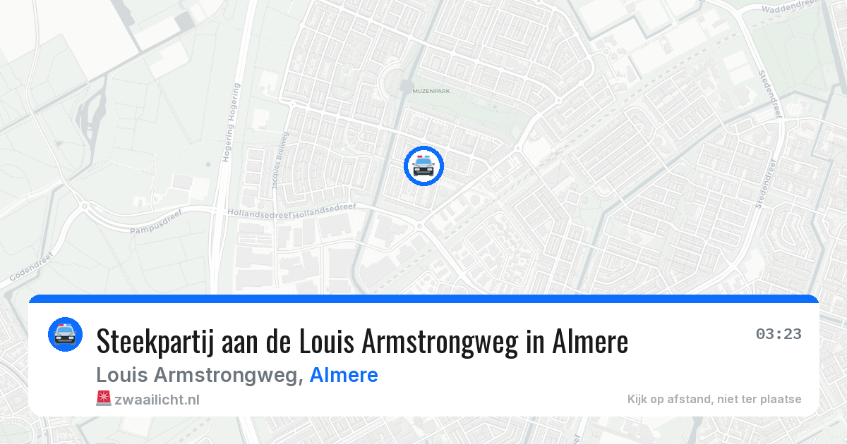 Steekpartij aan de Louis Armstrongweg in Almere — 12 apr 2026