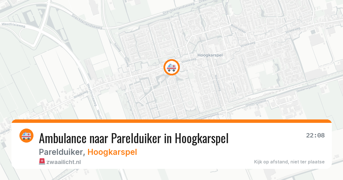 Ambulance naar Parelduiker in Hoogkarspel — 24 mrt 2026