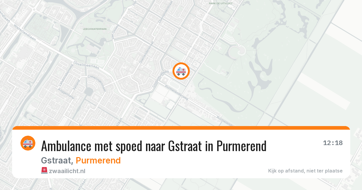 Ambulance met spoed naar Gstraat in Purmerend — 7 jul 2026