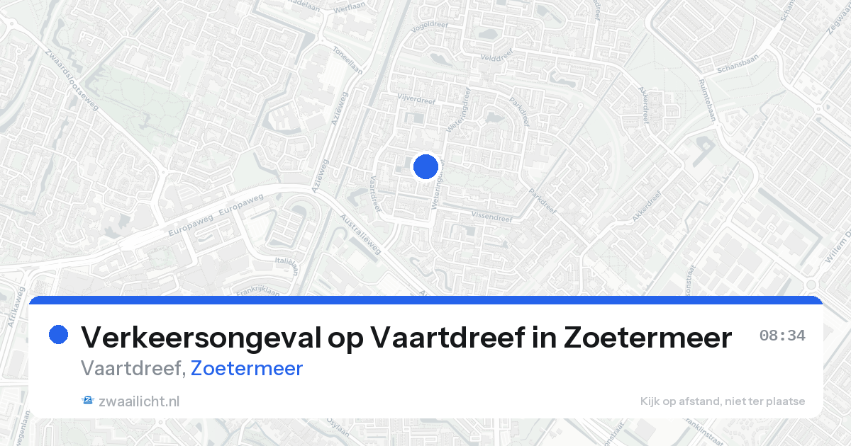 Verkeersongeval op Vaartdreef in Zoetermeer — 4 mei 2026