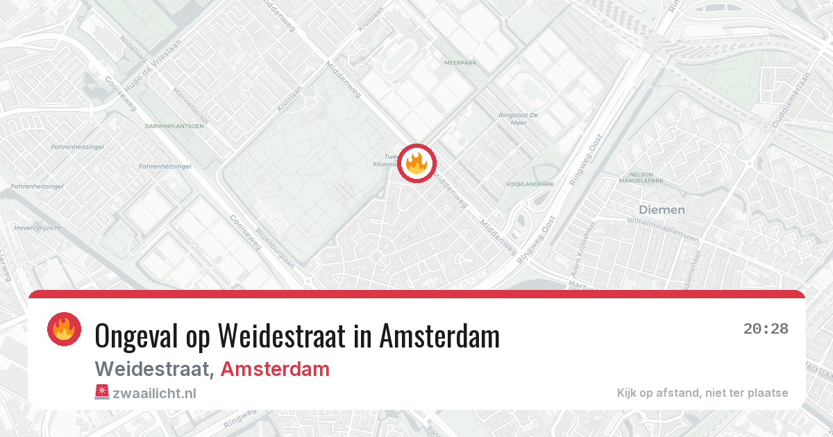 Ongeval op Weidestraat in Amsterdam — 17 jun 2026