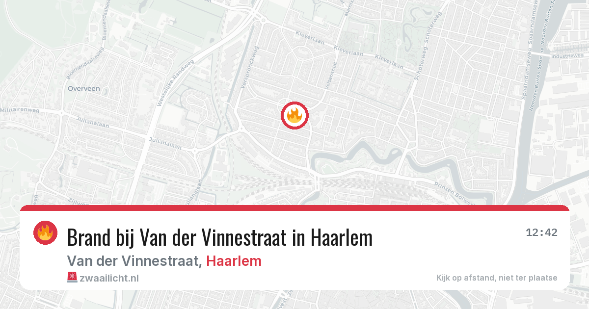 Brand bij Van der Vinnestraat in Haarlem — 27 mei 2026