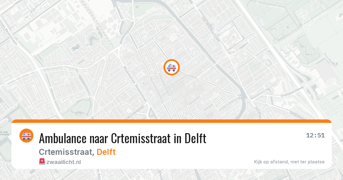 Ambulance naar Crtemisstraat in Delft — 10 mei 2026