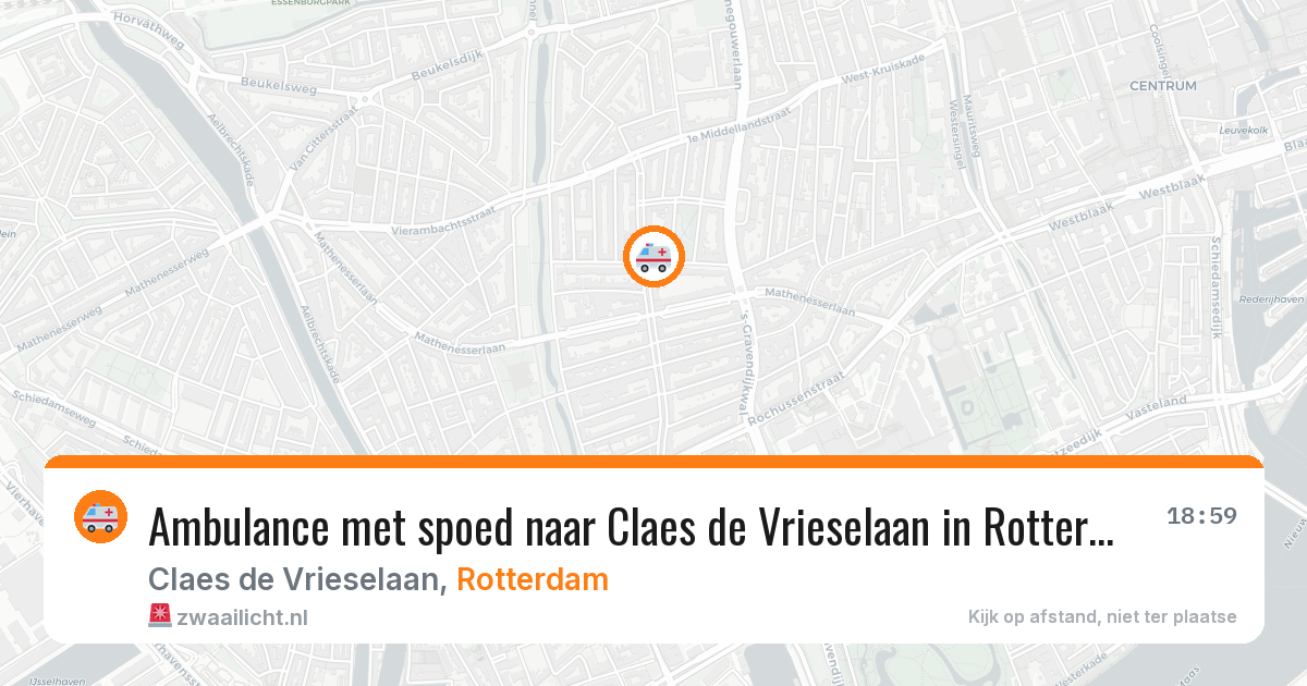 Ambulance met spoed naar Claes de Vrieselaan in Rotterdam — 28 mei 2026