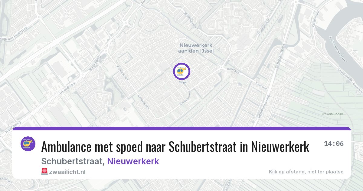 Ambulance met spoed naar Schubertstraat in Nieuwerkerk — 17 apr 2026