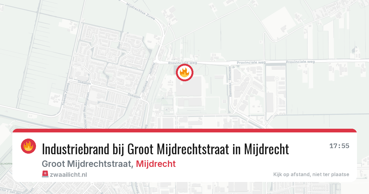 Industriebrand bij Groot Mijdrechtstraat in Mijdrecht — 25 apr 2026