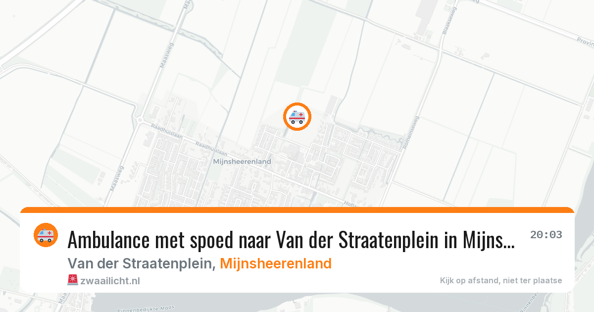 Ambulance met spoed naar Van der Straatenplein in Mijnsheerenland — 19 apr 2026