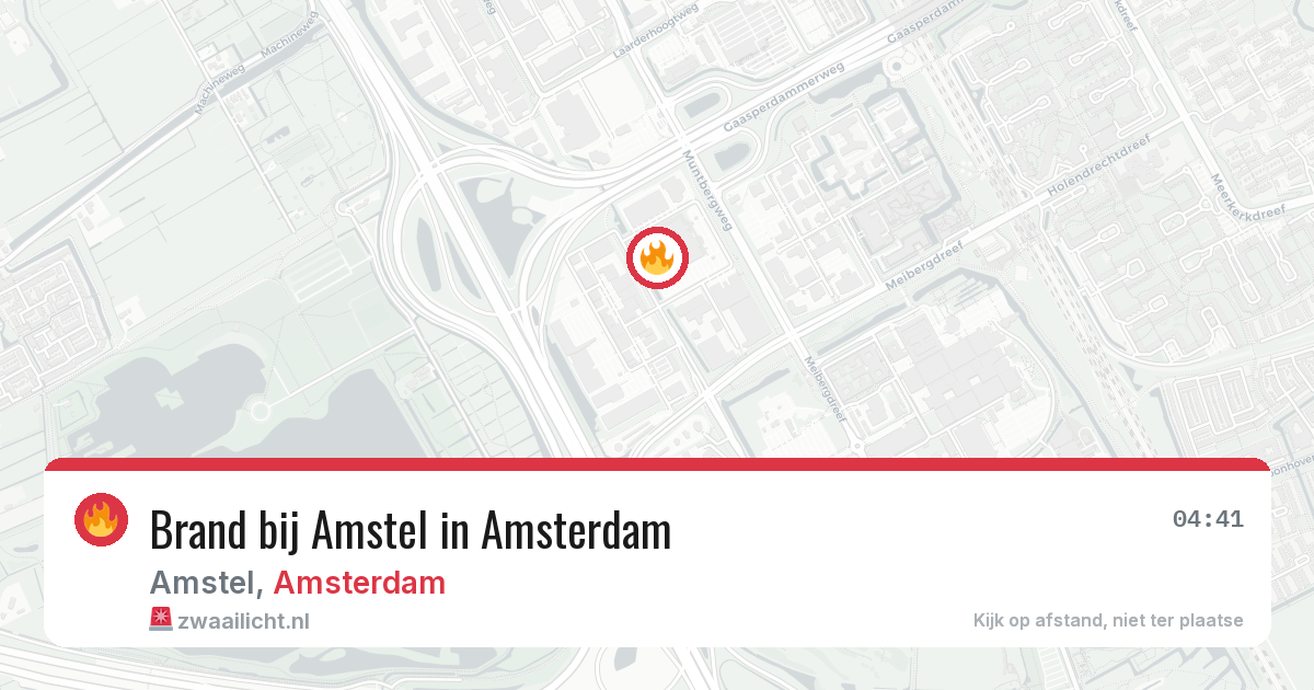 Brand bij Amstel in Amsterdam — 28 jun 2026