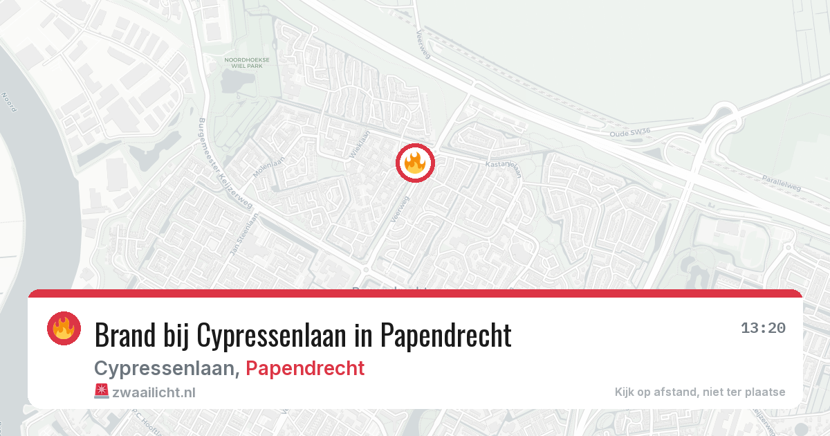 Brand bij Cypressenlaan in Papendrecht — 30 apr 2026