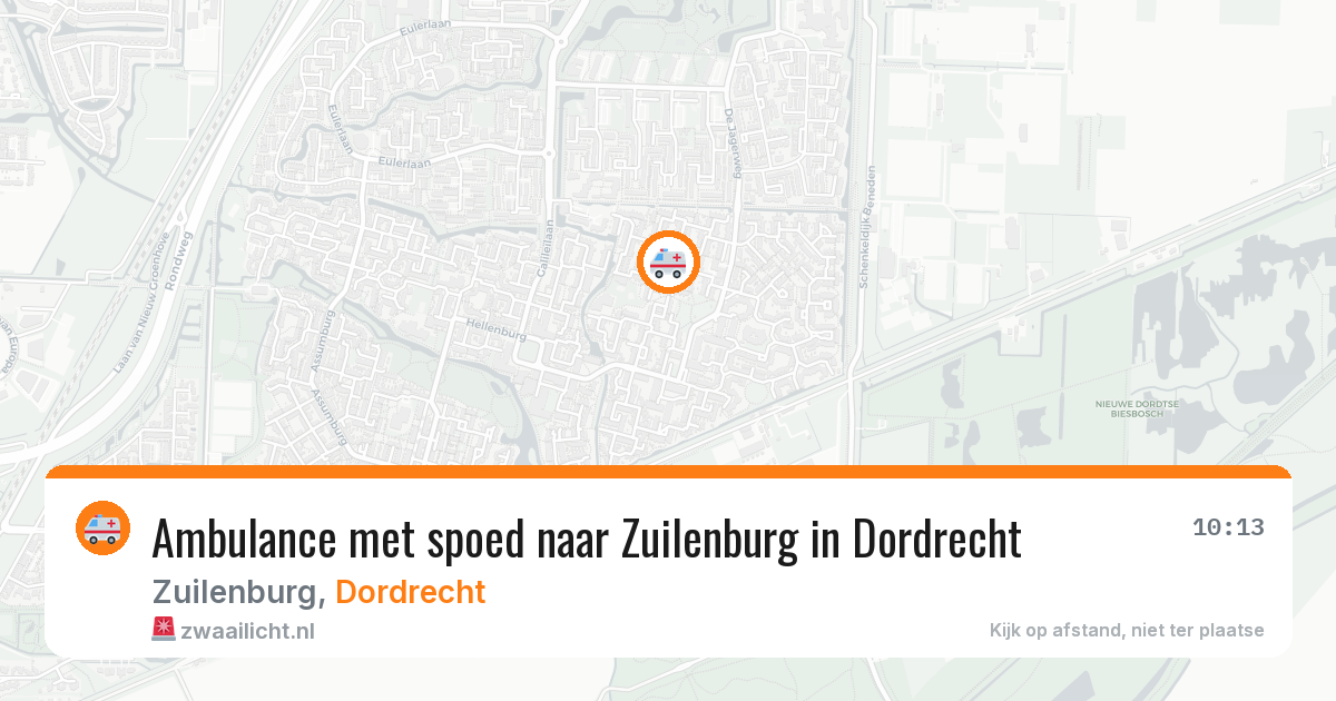 Ambulance met spoed naar Zuilenburg in Dordrecht — 9 feb 2026