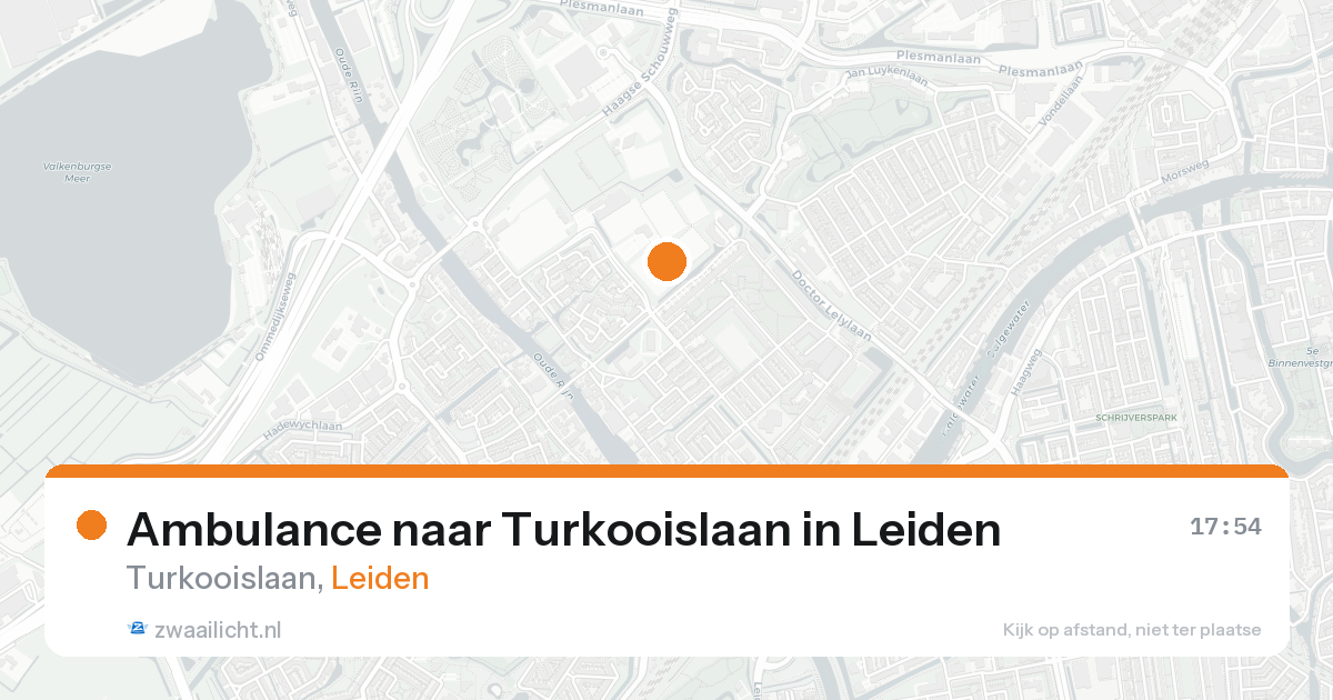 Ambulance naar Turkooislaan in Leiden — 23 aug 2026