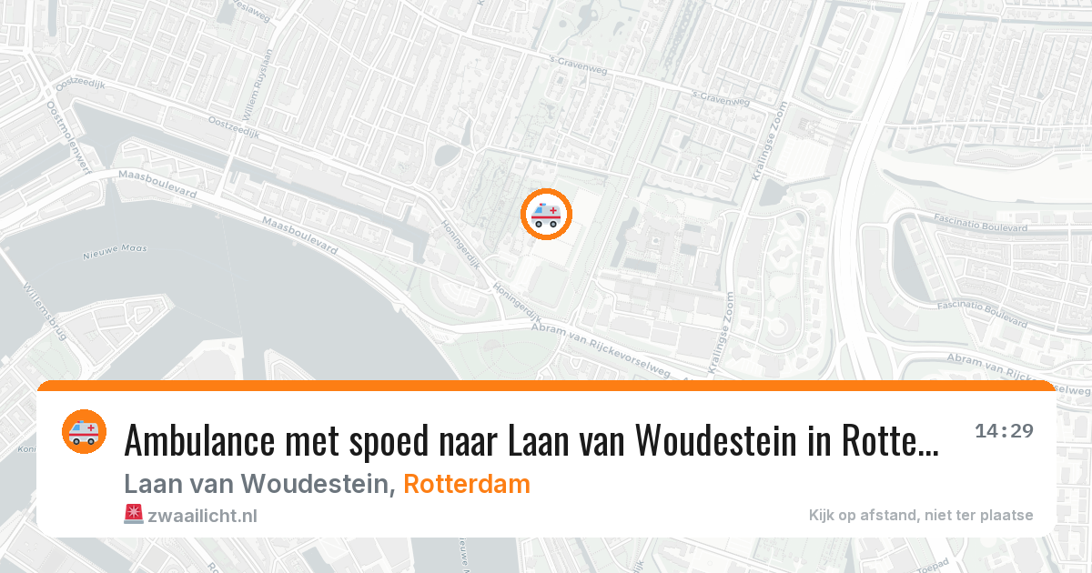 Ambulance met spoed naar Laan van Woudestein in Rotterdam — 7 jul 2026