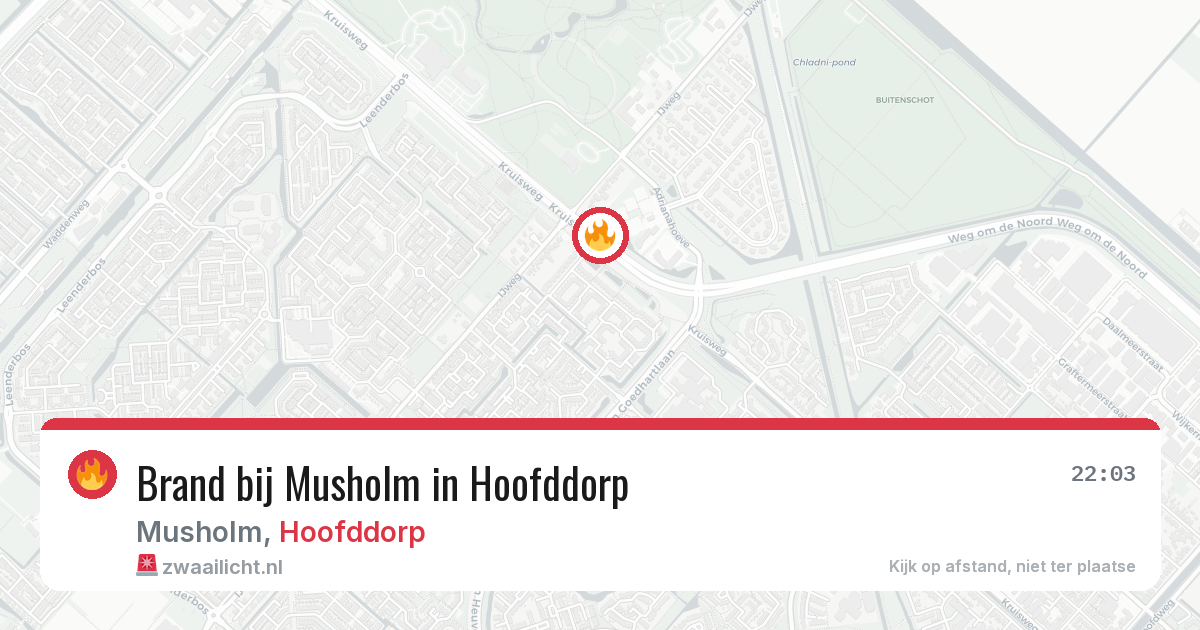 Brand bij Musholm in Hoofddorp — 13 aug 2026